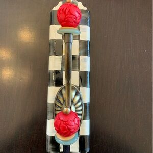 Courtly Check enamel single wall hook